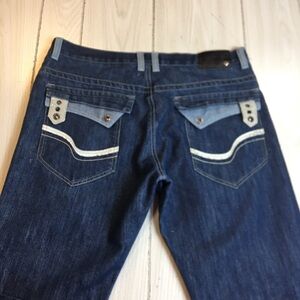 MOST OFCL SEVEN Men's Jeans 38x32 Whiskering Flap Pockets